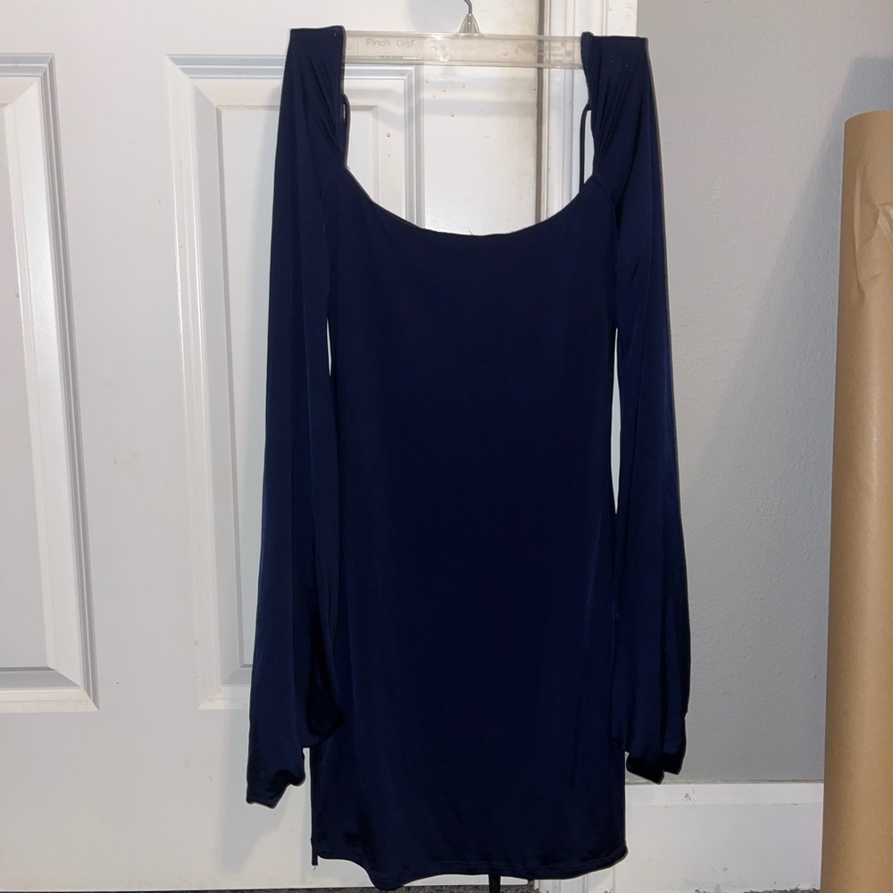 Elegant Navy Blue Women's Dress